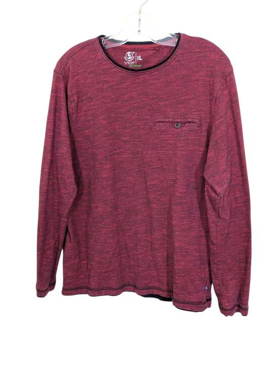TOM TOMPSON Other - TOM TOMPSON Mens Bio Cotton T Shirt Crew Neck Long Sleeve Casual Tee Burgundy